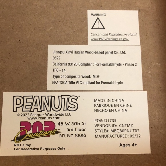 Pop Creations Peanuts Charlie Brown Great Pumpkin Linus Glitter Wall Sign NEW - Picture 5 of 6